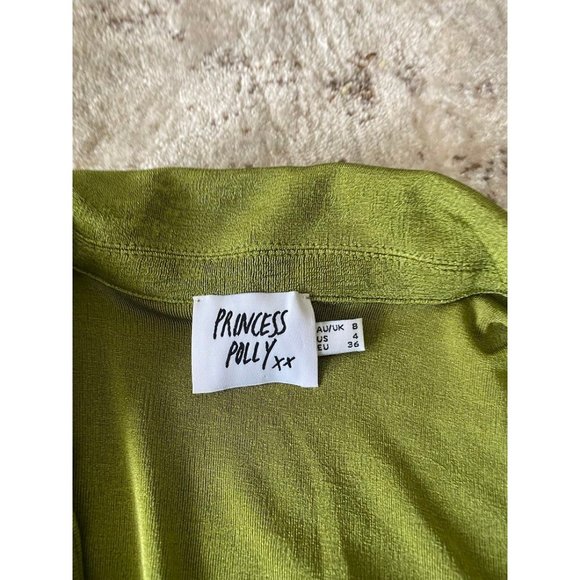 Princess Polly Party Time Mini Dress Green Sz 4 - Picture 8 of 8